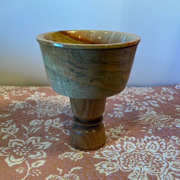 Accents Wood Pedestal Bowl Poshmark